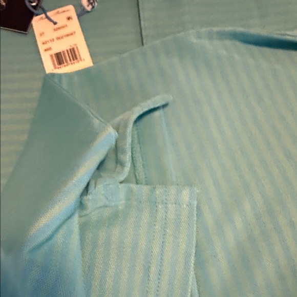 Brooks Brothers Men's Aqua Striped Polo - Picture 7 of 8